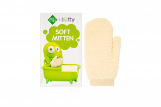Детская мягкая варежка Green Fiber & Totty, бежевая